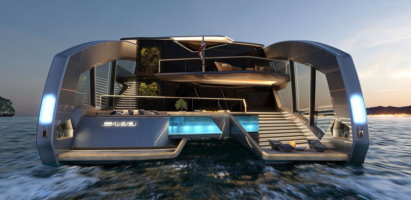 Tecnomar的“This Is It” 以铝制船体和600平方米的玻璃窗为特色