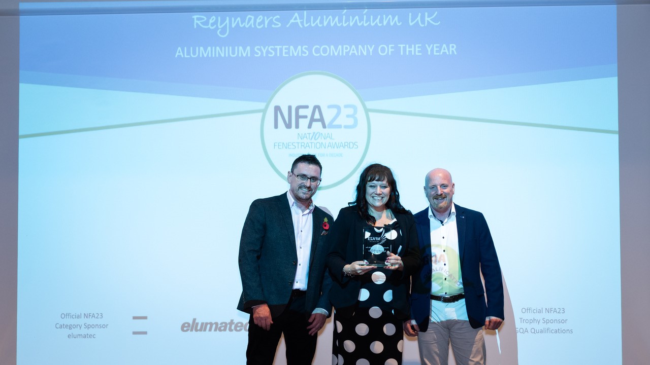 Reynaers荣获NFA年度铝系统公司奖