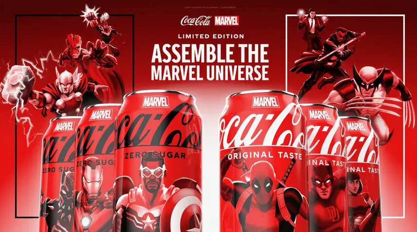 可口可乐最新推出铝罐装产品，让你最喜爱的漫威超级英雄栩栩如生